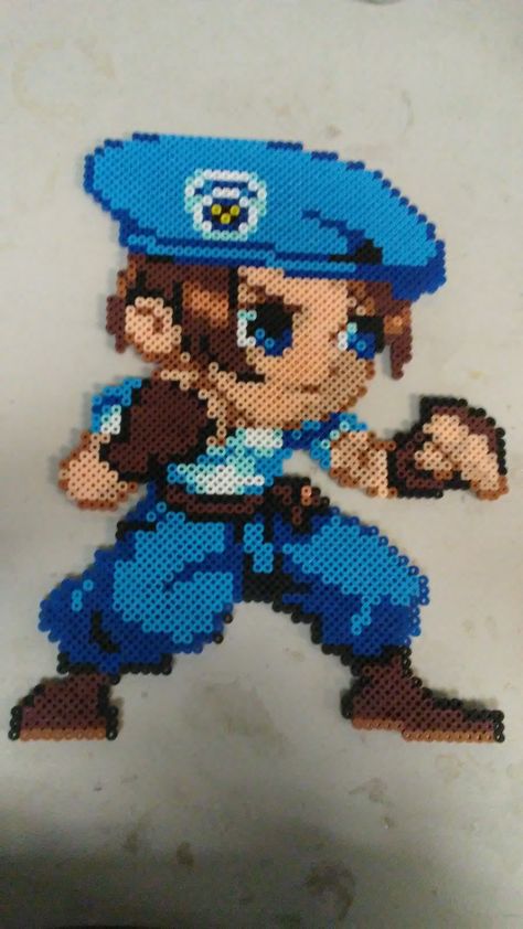 Jill from Resident Evil Resident Evil Perler Beads, Resident Evil Pixel Art, Hamma Beads, Geek Crafts, Jill Valentine, Pixel Art Design, Beaded Cross Stitch, Random Art, Perler Bead Art