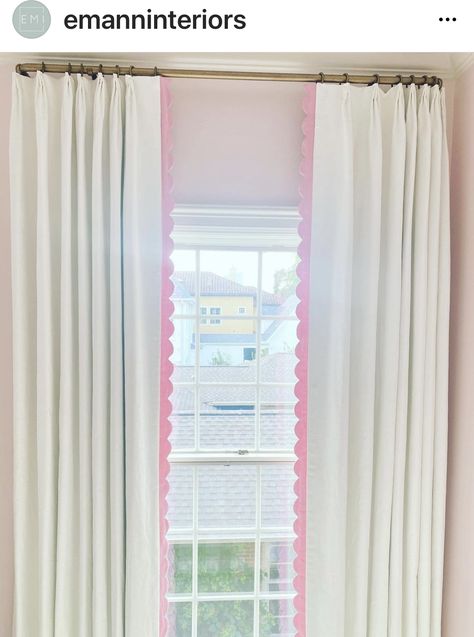 Preppy Window Treatments, Preppy Room Curtains, Preppy Curtains, Pink Curtains Girls Room, Cute Pink Curtains, Shower Curtain Preppy, Pink And White Curtains, Dorm Curtains, School Apartment