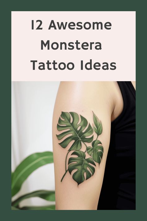 Discover the beauty and significance of Monstera leaf tattoos for those who appreciate plants. Symbolizing resilience, development, and adaptability, these tattoo designs capture the essence of growth in diverse environments. Whether you seek your first tattoo or wish to expand your collection, let these meaningful Monstera ink ideas ignite your inspiration. Monteras Plant Tattoo, Monstera And Fern Tattoo, Hawaiian Leaf Tattoo, Monstera Plant Tattoo Design, Plant Lover Tattoo Ideas, Monstra Tattoo, Monstera Adansonii Tattoo, Monstera Deliciosa Tattoo, Monstera Tattoo Design