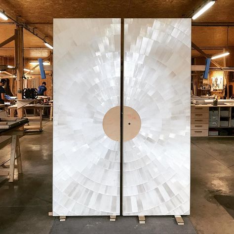 Starburst Door, Straw Marquetry, Main Door Design, Door Panels, Main Door, Marquetry, Wall Panels, Panel Doors, Door Design