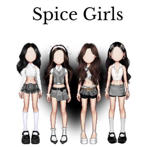 Aespa Outfit Ideas, 4 Outfits Kpop, 4 Member Girl Group Outfits, Girl Group Outfits, Group Outfits, Kpop Concert Outfit, Movie Inspired Outfits, Mode Grunge, Hello Kitty Clothes