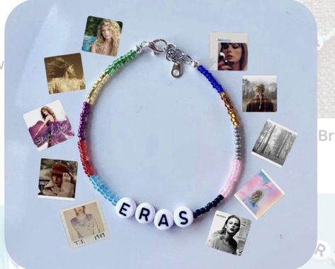 Taylor Swift Eras Tour Accessories, Taylor Swift Bead Bracelets, Bejeweled Bracelet Taylor Swift, Taylor Swift Eras Tour Friendship Bracelets, Eras Your Bracelet, Taylor Swift Eras Party, Eras Friendship Bracelet, Taylor Swift Bracelet Ideas, Taylor Swift Accessories