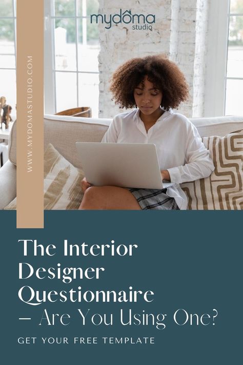 A questionnaire is very important. Not only to your productivity, but it also sets the tone for the rest of the project with the client. Technology is changing the way we do business and people, in general, are busier than ever. This also means BOTH you AND your clients! Interior Design Client Questionnaire, Interior Design Brief, Client Questionnaire, New Interior Design, The Client, The Project, Interior Designer, Design Resources, The Way