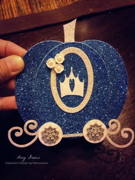 Cinderella's Carriage, Cinderella Coach, Punch Art Cards, Cinderella Carriage, Carte Halloween, Disney Cards, Cinderella Party, Cinderella Birthday, Disney Scrapbook Pages