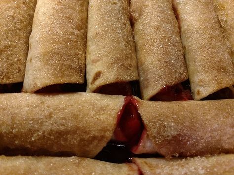 "Baked Cherry Taquitos" - Chowdown Lowdown Cherry Enchiladas Recipe, Cherry Taquitos, Dessert Burritos, Tortilla Dessert, Cherry Turnovers, Recipe Using Apples, Taquitos Recipe, Cherry Pie Recipe, Tortilla Shells