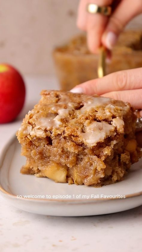 Rosie Brown | Apple Fritter Cake 🍂🤎 egg free and dairy free It’s officially the start of cosy season so welcome to episode one of my Fall Favourites,... | Instagram Apple Fritter Cake, Brown Apple, Apple Fritter, Apple Fritters, Fall Favorites, Egg Free, The Start, Cake Recipe, Dairy Free