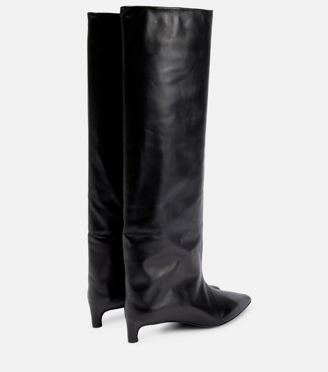 Jil Sander - Leather knee-high boots | Mytheresa Box Trim, Dream Wishlist, Leather Knee High Boots, Knee High Leather Boots, Shoe Fits, Prada Shoes, Dream Shoes, Gym Wear, Jil Sander