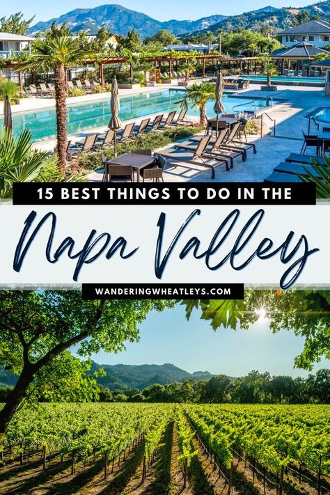 Planning a California vacation? Discover the top things to do in Napa Valley like the top attractions in Napa Valley, the best wineries in Napa Valley and more! I what to do in Napa Valley I places to go in California I USA travel I Napa Valley attractions I Napa Valley activities I things to do in California I where to eat in Napa Valley I Napa Valley tours I Napa Valley wine I California tours I wine in California I Napa Valley parks | California day trips | #NapaValley #California Napa Valley Engagement, San Francisco And Napa Valley Trip, Top Wineries In Napa Valley, Napa Valley Couples Trip, Napa Valley Day Trip, Napa Day Trip, Napa Valley Vacation Travel Guide, Napa Valley Travel Guide, Napa Valley Birthday Trip