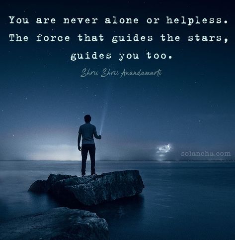 “You are never alone or helpless. The force that guides the stars, guides you too.” – Shrii Shrii Anandamurti  #spiritualquote #spiritualquotes #transformation #innertransformation #spiritualpractice #yogaquotes #yoga #spiritualawareness #spiritualwisdom #divinequotes #starseedquotes Starseed Quotes, Ancient Egypt Pyramids, Dark Night Of The Soul, Spiritual Ascension, Inner Journey, The Dark Night, Rare Words, Never Alone, Soul Quotes