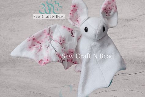 Sew Craft N Bead Bat Plushies, Bat Plush, Dragon Cat, Bead Sewing, Kawaii Plushies, Japanese Cherry Blossom, Plush Pattern, Cute Stuffed Animals, Card Patterns