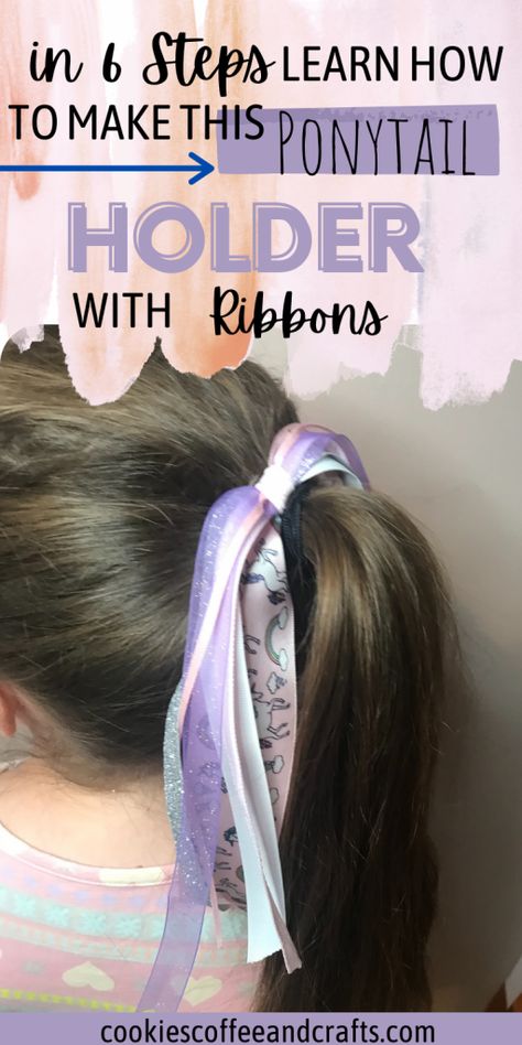 In a few easy steps learn how to make this easy DIY ponytail streamer that your little girl will love. It’s perfect for sports or anytime. My daughter has worn hers everyday since I made, she’s in love with it. ribbon ponytail holders diy | Ribbon ponytail holders | diy ribbon hair ties ponytail holders | diy hair ties with ribbon ponytail holders | diy girls hair accessories | diy girls hair accessories how to make | diy hair accessories for girls how to make | diy ponytail streamers Hair Tie Streamers, How To Make Ribbon Ponytail Holders, Hair Streamers Ponytail Holders, Ribbon Hair Ties For Sports, Gymnastics Hair Ties Diy, Diy Soccer Hair Ties, How To Make Soccer Hair Ribbons, Diy Ribbon Ponytail Holders, Softball Hair Ties Diy