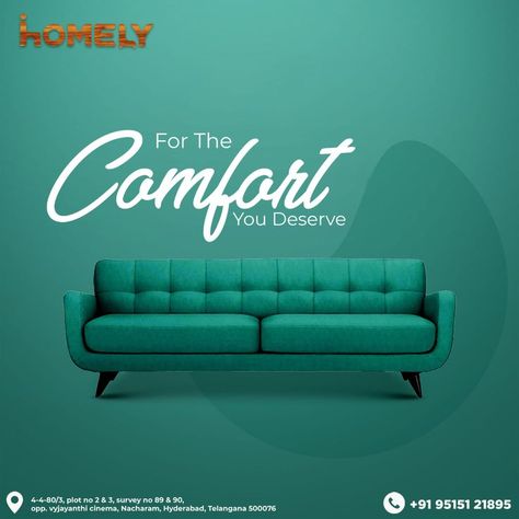 Homely Enterprises is one of the best furniture stores in Hyderabad. As a leading furniture store, Homely Enterprises offers well-designed furniture at affordable prices. Get in touch with us today to explore a wide range of furniture: +91 9515121895 #homelyenterprises #sofaset #furniturestoreinhyderabad #mordenfurnituredesign #sofasale #homelyfurniture #SofaSetCover #Hyderabad #sofasets #chairdesign #furniturestore #relaxingchair #chairs #furnituresale #mordenfurnitures Furniture Graphic, Creative Design Agency, Furniture Ads, Relaxing Chair, App Design Inspiration, Set Cover, Best Furniture, Creative Furniture, Furniture Stores