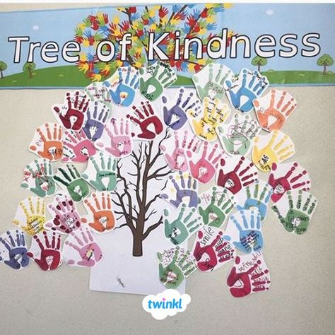 What a beautiful 'Kindness Tree' by @teachingcomposite. You can use the handprints, banner and tree template in our 'Tree of Kindness Display Pack' to create a wonderful display in your classroom. 🌳👫 Kindness Display, Tree Handprint, Handprint Tree, Year 1 Classroom, Classroom Tree, Hand Print Tree, Tree Template, Tree Templates, Inspire Students