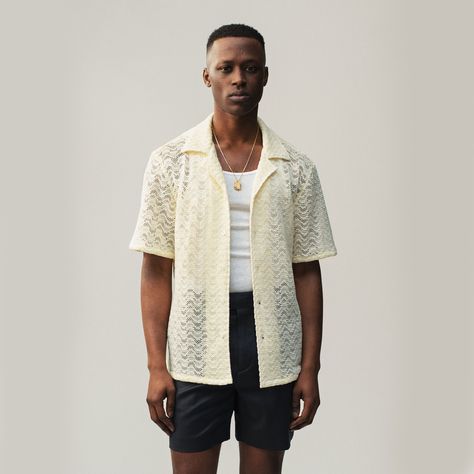 Lace Shirt Outfit Men, Lace Menswear, Mens Summer Outfits, Mens Outfit Inspiration, Mens Fashion Streetwear, Men Fashion Casual Outfits, Summer Outfits Men, Mens Fashion Summer, Mens Street Style