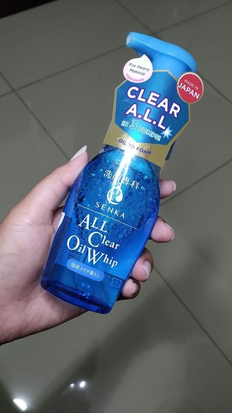 SENKA: All Clear Oil Whip Review Skincare Review, Makeup, Quick Saves, Make Up