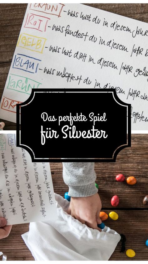 Spielidee für Silvester, die das Jahr Revue passieren und tolle Gespräche anheizt. Für Kinder und Erwachsene geeignet, ein Spiel dass Spass macht, lustig ist, aber auch tiefgründig. Um das alte Jahr abzuschliessen und das Neujahr motiviert zu starten. Mehr dazu auf LouMalou.ch New Years Eve Games, Eve Game, Christmas Games For Family, Fortune Cookies, Perfect Game, Diy Crafts To Do, New Year’s Eve, Christmas Games, New Years Eve Party