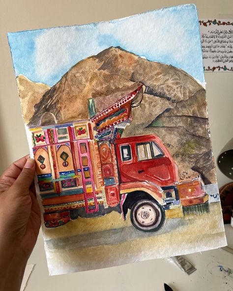 Your dose of brightness with this vibrant Truck art painting ✨ ✨ Swipe right to see this set of four paintings. If you want to order your own, DM me and we can talk 🥰🥰 . . . . #artprints #truckart #pakistaniart #islamicart Truck Art Painting, Pakistani Art, Pink Canvas Art, Bullet Journal Cover Ideas, Truck Paint, Flower Painting Canvas, Truck Art, Pink Canvas, Swipe Right