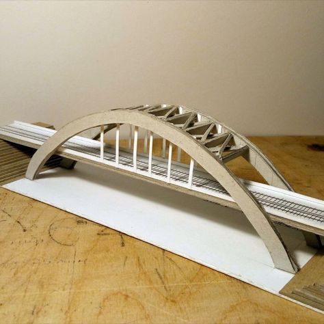 Bridge Model Architecture, Recycled Crafts Kids Projects, Paper Bridge, Hot Wheels Storage, House Plans South Africa, Bridge Model, Architecture Design Process, Bridge Construction, Paper Architecture