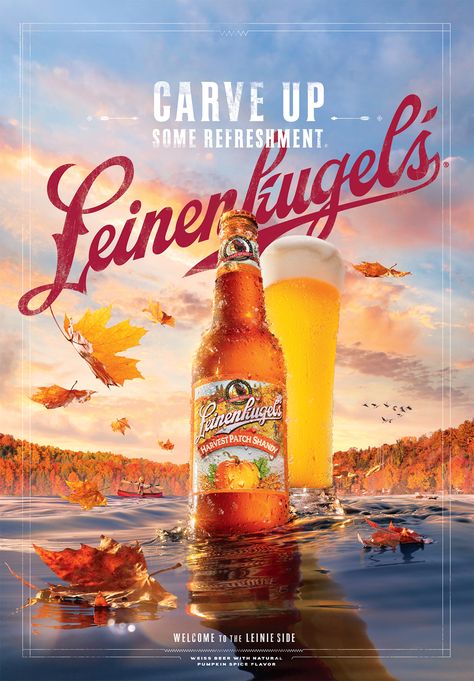 Leinenkugel's on Behance Beer Advertising Design, Product Manuplation, Beer Poster Design, Poster Beer, Electric Art, Beer Advertisement, Beer Ads, Product Poster, Drink Poster