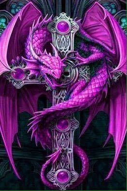 Magenta Dragon guarding the Cross Magenta Dragon, Cross Wallpaper, The Cross, Picture Book, Round Diamonds, Wax, Tray, Diamonds, Tumblr