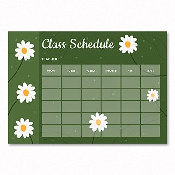 green,class schedules,class,schedule,school,template,illustration,graphic,cute,education,plan,timetable Green Schedule Aesthetic, School Timetable Design Ideas, Time Table Design School Chart, Cute Timetable, Assignment Design, Timetable Design, Schedule School, Green Planner, Class Schedule Template