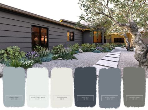 Best Exterior Paint Colors, Outdoor House Paint, Outdoor Paint Colors, Grey Exterior House Colors, Exterior Gray Paint, Exterior Paint Schemes, Paint Colors For House, Colors For House, Gray House Exterior