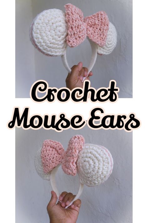 Crochet Mouse Ears, Ears Tutorial, Disney Crochet, Crochet Disney, Crochet Mouse, With My Love, Pattern Tutorial, Disney Diy, Mouse Ears