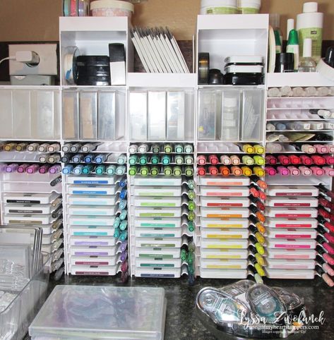 My first set up with STORAGE by Stampin Up! Stampin Up Storage Ideas, Stampin Up Craft Room Ideas, Stampin Up Storage Ideas Organizing, Stampin Up Organization Ideas, Art Paper Storage, Scrapbook Paper Storage Ideas, Stampin Storage, Stampin Up Storage, Storage Ideas Organizing