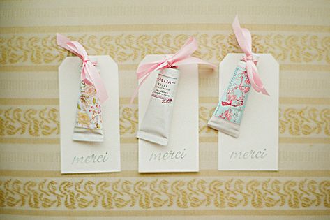 Hand Cream Gift Wrapping Ideas, Hand Cream Gift Ideas, Creme Wedding, Bonbonniere Ideas, French Baby Shower, Personalized Baby Shower Favors, French Theme, Elegant Baby Shower, Event Favors