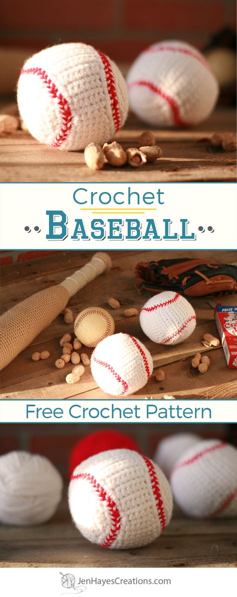 Crochet Baseball Pattern, Baseball Crochet Pattern, Crochet Baseball, Baseball Pattern, Crochet Baby Blanket Beginner, Crochet Ball, Crochet Baby Boy, Pola Amigurumi, Crochet Amigurumi Free Patterns