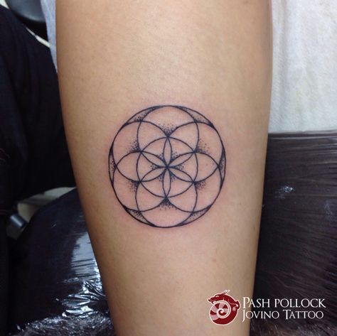 Seed Of Life Tattoo Design, Life Flower Tattoo, Seed Of Life Tattoo, Scared Geometry, Flower Of Life Symbol, Life Flower, Small Hand Tattoos, Seed Of Life, Matching Tattoo