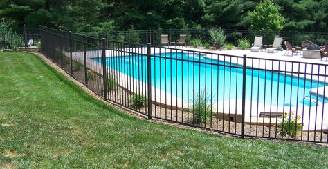 Affordable High Quality Iron and Wrought Iron Ornamental Fencing Fence Around Pool, Aluminum Pool Fence, Short Fence, Living Fence, Brick Fence, Types Of Fences, Fence Styles, Front Yard Fence, Aluminum Fence