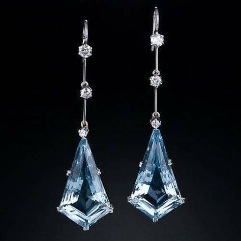 Jewellery Diamond, Aquamarine Earrings, Fantasy Closet, Luxury Jewellery, Diamond Necklaces, Aquamarine Jewelry, Blue Jewelry, Fantasy Jewelry, Lovely Jewellery