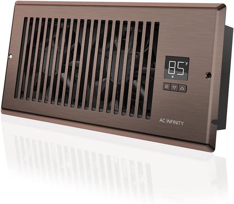 AC Infinity AIRTAP T4, Quiet Register Booster Fan with Thermostat Control. Heating Cooling AC Vent. Fits 4” x 10” Register Holes. Ac Infinity, Ecobee Thermostat, Computer Fan, Floor Registers, Ac Vent, Ventilation Fans, Electronics Components, Smart Thermostats, Smart Switches