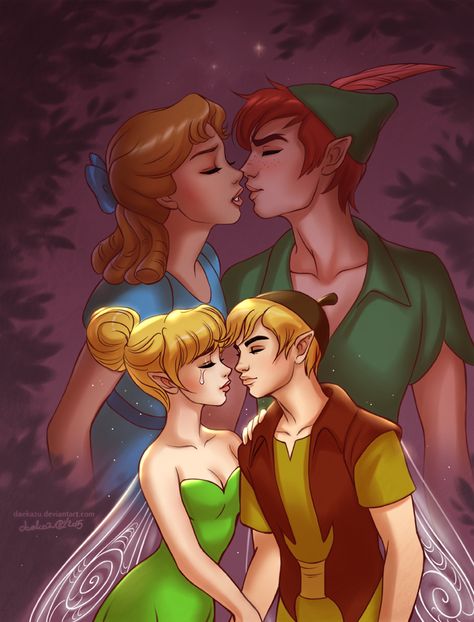 Beautiful art work Tinkerbell And Terence, Wendy Peter Pan, Peter Pan Art, Hiro Big Hero 6, Tinkerbell And Friends, Peter Pan And Tinkerbell, Images Disney, Princess And The Frog, Disney Fairies