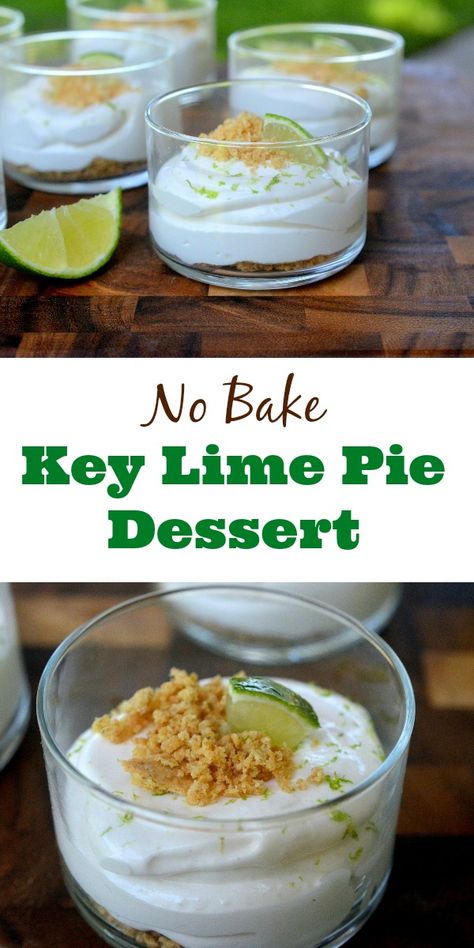 No Bake Key Lime Pie, No Bake Key Lime, Key Lime Recipes, Key Lime Desserts, Whipped Cream Desserts, Mason Jar Desserts, Lime Desserts, Keylime Pie Recipe, Lime Recipes