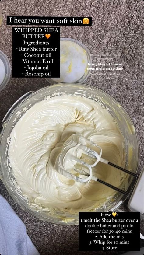 Diy Body Butter Recipes, For Soft Skin, Homemade Body Butter, Diy Body Butter, Body Butters Recipe, Whipped Shea Butter, Healthy Advice, Essential Oil Perfume, Health Skin Care