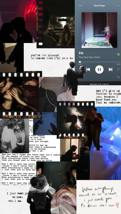 Iris Goo Goo Dolls Aesthetic, Iris The Goo Goo Dolls, Halsey Poster, Iris Goo Goo Dolls, Halsey Lyrics, Collage Music, Goo Goo Dolls, Doll Aesthetic, To Touch