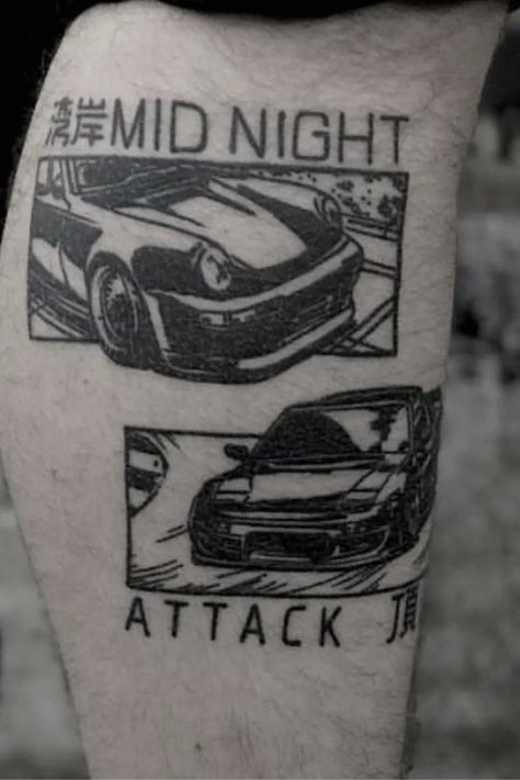 Japanese Car Tattoo, Jdm Car Tattoo, Car Themed Tattoos, Jdm Tattoo Ideas, Jdm Tattoo, Las Vegas Tattoo Ideas, Porsche Tattoo, Car Tattoo Ideas, Men's Small Tattoo