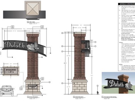 City Parks, Wayfinding Signs, Entrance Gates Design, City Sign, Building Signs, Exterior Signage, Main Gate Design, Entrance Design, Scene Design