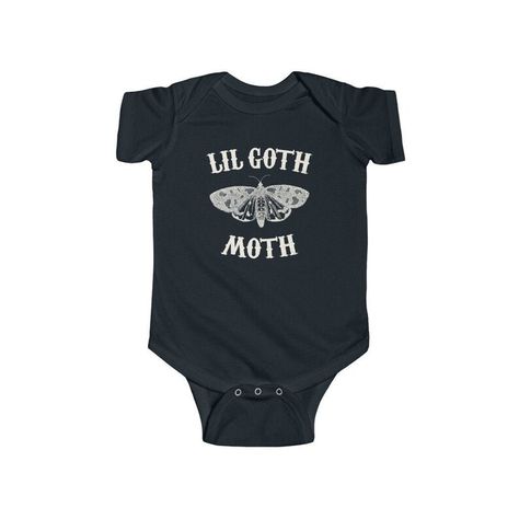 Goth Moth Baby Bodysuit Witchy Wiccan Baby Clothes Cute - Etsy Gothic Baby Clothes, Alternative Baby Clothes, Goth Baby Clothes, Goth Moth, Punk Baby, Gothic Baby, Body Noir, Baby Cooking, Goth Baby