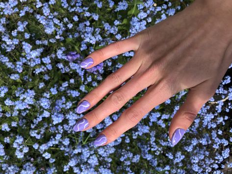 Purple Swirly Nails, Trendy Purple Nails, Fun Purple Nails, Trip Nails, Swirly Nails, Spring Break Nails Acrylic, Nails Photo, Spring Break Nails, Minimalist Nail