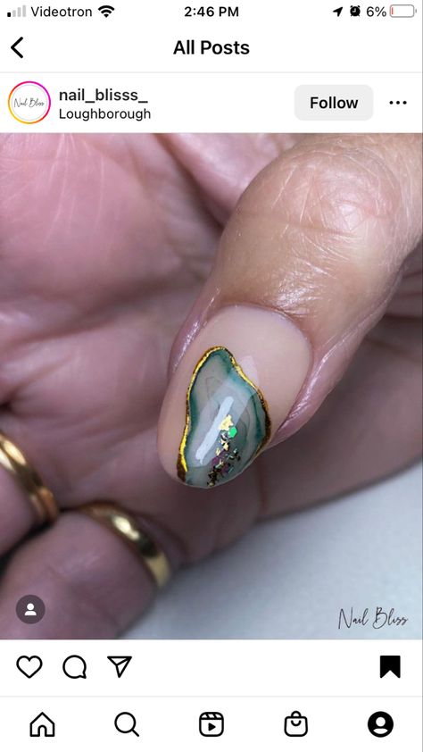 Geode Nail Art, Geode Nails, Water Color Nails, Queen Jewelry, Geode Art, Nail Nail, Beauty Nail, Nail Inspiration, Nails On Fleek