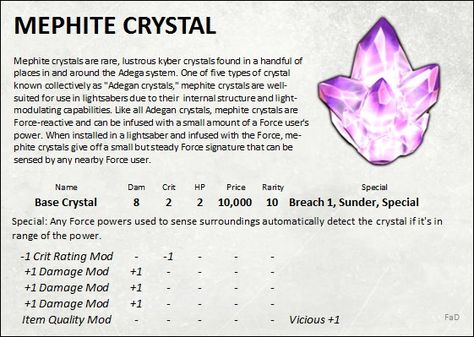 Homebrew 5e, Lightsaber Ideas, Crystal Types, Star Wars Infographic, Fantasy Accessories, Soul Reaper, Kyber Crystal, Contest Of Champions, Dnd Homebrew