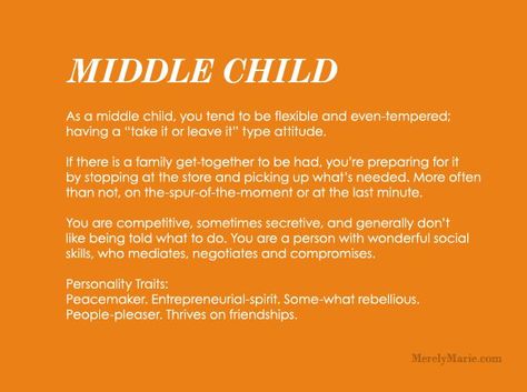 Middle Child Quotes, Birth Order Personality, National Middle Child Day, Middle Child Humor, Middle Child Syndrome, Kids Tumblr, Ouat Funny, Birth Order, Middle Sister