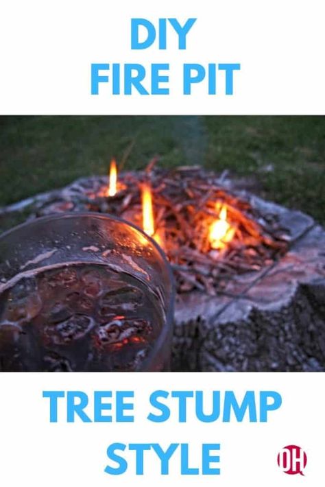 This post offers you the granddaddy of all hillbilly DIY ideas: when you need a stump removed – no need to call a service to grind that stump into oblivion. No siree, JIM BOB! I’m gonna show you how to burn yer very own tree stump fire pit! Fire Pit Around Tree Stump, Tree Trunk Fire Pit, Tree Stump Fire Pit Ideas, Tree Stump Fire Pit Diy, Tree Stump Fire Pit, Stump Fire Pit, Yard Diy, Stump Removal, Smoothie Recipes Strawberry