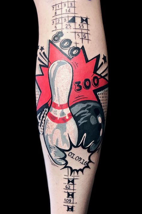 Bowling Tattoos Ideas, Bowling Tattoos, Bowling Lane, City Tattoo, Beautiful Tattoo, Book Tattoo, Bowling Pins, Tattoos Designs, Tattoos Ideas