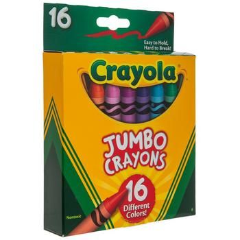 Color: Multi-Colored Care & Safety: Non-Toxic UPC: 071662103903 Quantity: 16 Jumbo Crayons Let little or big hands create with these easy-to-hold Crayola Jumbo Crayons! These thick crayons are three times the volume of a regular crayon and allow you to cover large areas with ease. Each crayon has a vibrant color that is sure to bring any idea to life. See what you can create with this colorful crayon set! Color Wonder Crayola, Crayola Pens, Crayola Box, Crayola Crayon Colors, Jumbo Crayons, Crayon Set, Color Crayons, Craft Activities For Kids, Color Themes