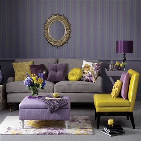 Summer Cottage •~• living area Purple Living Room Ideas, Fancy Living Rooms, Pretty Living Room, Turquoise Room, Gray Living Room Design, Purple Living Room, Colour Psychology, Yellow Living Room, Pink Living Room