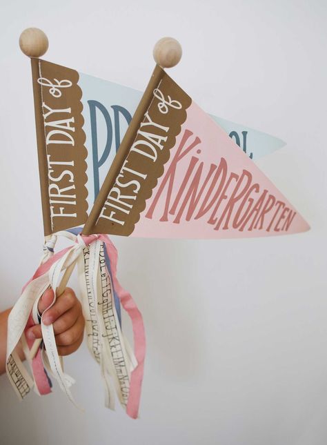 First Day Of School Pennant, School Pennant, School Flag, Pennant Flags, Moments In Time, School Photo, Pennant Flag, 1st Day Of School, School Signs